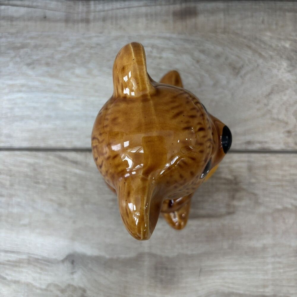Vintage Ceramic Honey Bear Lidded Jar Brown Kitsch Taiwan Woodland Cottagecore - Picture 5 of 11